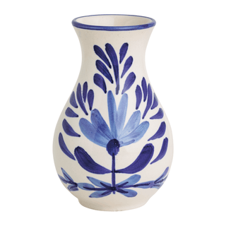 medium blue floral vase