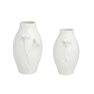 assorted white flower vases - assorted
