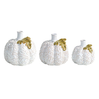 pressed lace pumpkin bud vases - assorted