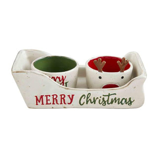 sleigh tidbit bowl set
