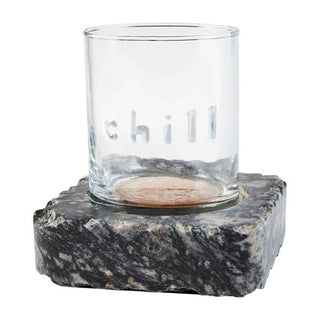 black dof glass and chilling stone set