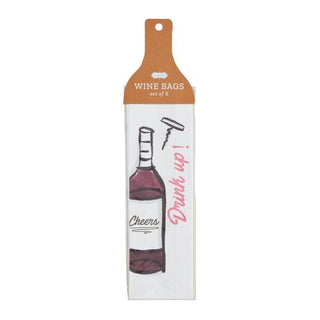 wine glass paper wine bag set