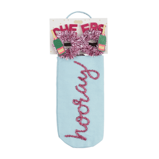 hooray wine bag glasses set