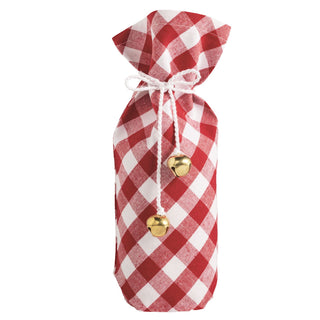 christmas cloth wine gift bags - assorted