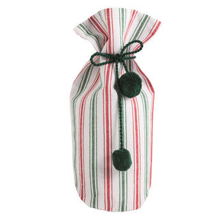 christmas cloth wine gift bags - assorted