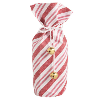 christmas cloth wine gift bags - assorted