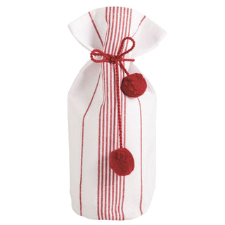 christmas cloth wine gift bags - assorted