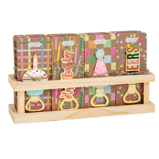 birthday enamel bottle openers - assorted
