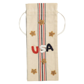 americana beaded wine bags - assorted