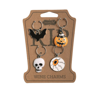 halloween wine charm sets - assorted