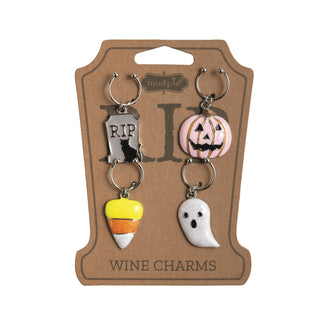 halloween wine charm sets - assorted