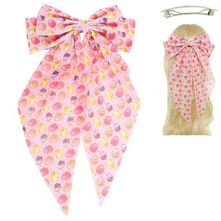 easter theme bow barrette hair clip - assorted