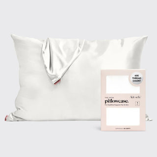 standard satin pillowcase - ivory