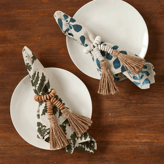 beaded tassel napkin ring - assorted