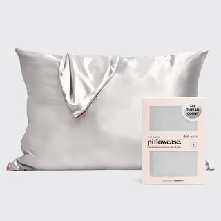 standard satin pillowcase- silver
