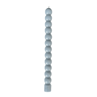 blue bauble stacked happy taper candle