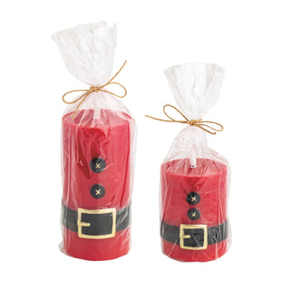 santa flameless pillars - assorted