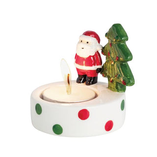 santa christmas tea light holder