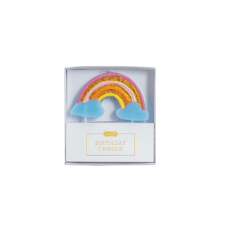 rainbow figural birthday candle