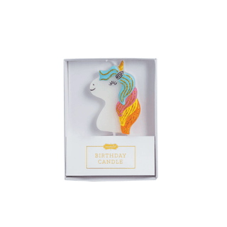unicorn figural birthday candle