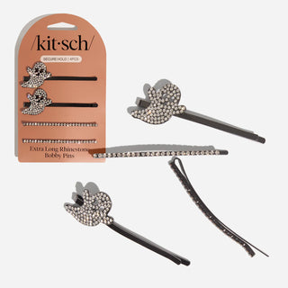 ghost XL metal rhinestone bobby pins