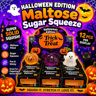 trick or treat halloween maltose sugar squishies - assorted