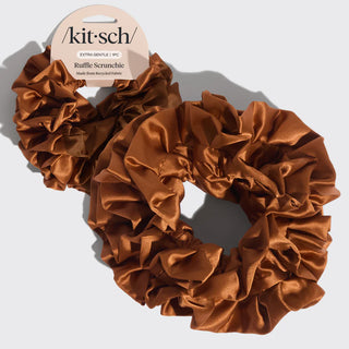 caramel ruffle scrunchie