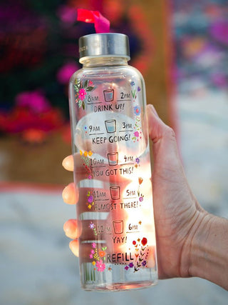 glass water bottle