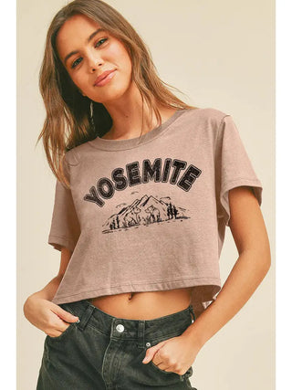 yosemite short cropped t-shirt