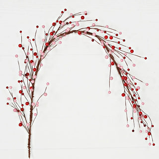 4ft garland - red and pink berries