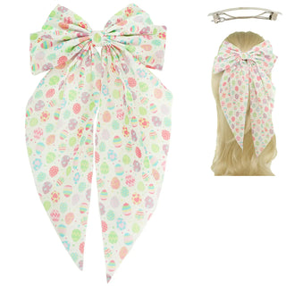 easter theme bow barrette hair clip - assorted