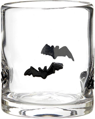 old fashion cocktail glass- bats