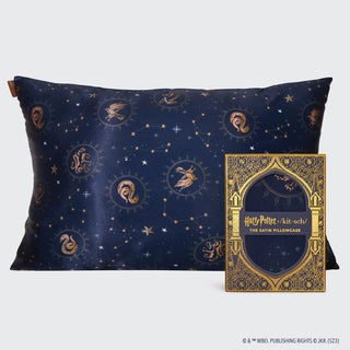 harry potter standard satin pillowcase - midnight at hogwarts