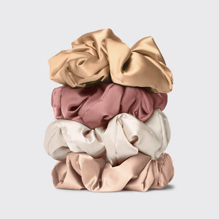 pillow scrunchie in satin - assorted
