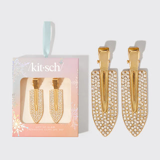 gift of glam creaseless clips 2 pc set- rhinestone