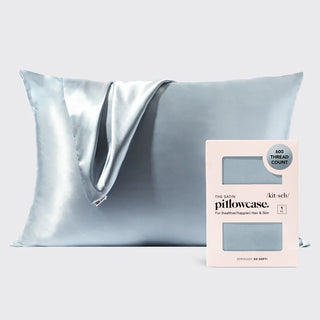standard satin pillowcase - haze blue