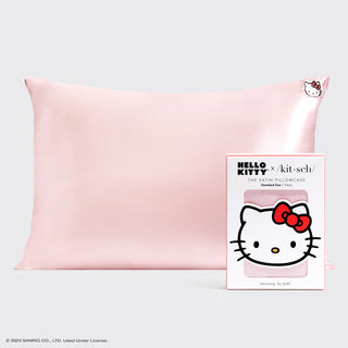 hello kitty satin pillowcase in pink hello kitty face