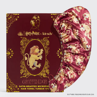 harry potter satin wrapped hair towel - gryffindor