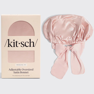 blush oversized satin bonnet
