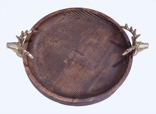 14.5" reindeer wooden tray