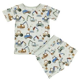 construction crew bamboo shorts set