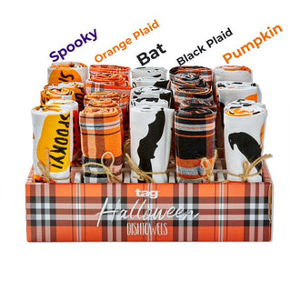 26 in halloween dish towels - assorted
