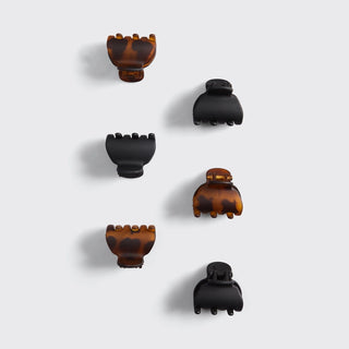 recycled plastic x-small claw clips - assorted