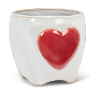small planter with heart 2.5"H