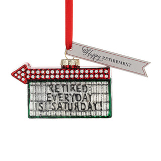 happy retirement milestone ornament