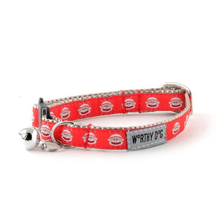 sock monkey cat collar - red