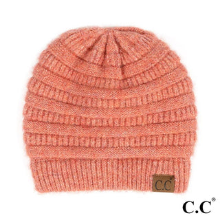 fuzzy lined mixed soft yarn beanie - assorted