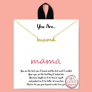 'mama' necklace - gold