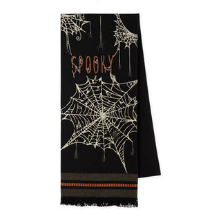 spooky highly embellished dishtowel