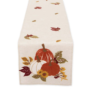 pumpkin harvest embellished table runner